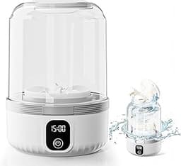 Underwear Washing Machine, Upgrade 1.5L Mini Portable Washing Machine Rechargeable Underwear Washer Deep Cleans Small...