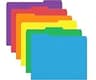 File Folder, PANDRI 120 Pack Colored File Folder, 1/3 Cut Tab, Letter Size, Assorted 6 Colors Filing Folder for Offic...