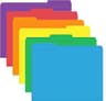 File Folder, PANDRI 120 Pack Colored File Folder, 1/3 Cut Tab, Letter Size, Assorted 6 Colors Filing Folder for Offic...