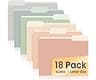 SUNEE File Folders, 18 Pack Manilla Folders 8.5 x 11, Colored Folder Office Organization Home School Folders for Docu...