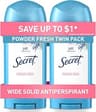 Secret Antiperspirant and Deodorant for Women, 24hr Sweat & Odor Protection, PH Balanced Protection, Gentle on Skin, ...