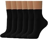 DIBAOLONG Womens Mini Crew Socks Casual Cute Soft Ankle Socks 6 Pairs, Size 5-10