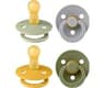 BIBS Pacifiers - Color 4 Pack | Round Nipple Baby Pacifier | BPA Free Natural Rubber Latex Soother | Made in Europe |...