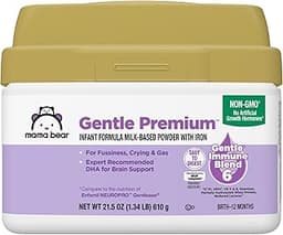 Amazon Brand - Mama Bear Gentle Premium Baby Formula Powder, DHA for Brain Support, Gentle Immune Blend 6, 2'FL HMO, ...