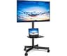 Rfiver Mobile TV Stand for 23-65 Inch LCD LED Flat/Curved Panel Screen TVs up to 88 lbs, Rolling TV Stand with Adjust...