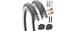 SIMEIQI 2 Pack 24"/ 26"x2.125" Inch Cruiser Beach Bike Tires and Tubes or Without Tubes 24"/ 26"x1.75"/2.125" with 32...