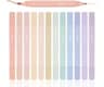 YISAN Pastel Highlighter Pens, 12 Colors | Double Tip, Bible Highlighter Markers, No Bleed, 70924