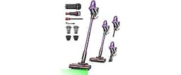 SVHT Cordless Vacuum Cleaner, 500W 45KPA 50Mins Stick Vacuum Cleaners for Home with LED Light, Self-Standing, Anti-Ta...