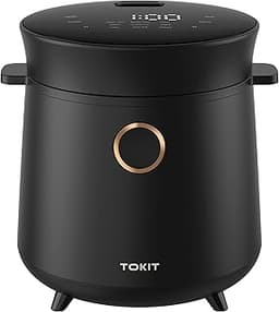 Compact Mini Rice Cooker Small Kitchen 3-Cup (Uncooked) / 6-Cup (Cooked), Non Stick Ceramic Inner Pot Rice Maker, 24H...