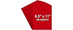 160 Sheets Red Cardstock Paper 8.5 x 11 Red Card Stock Bulk 180GSM Cover Printer Paper Red Construction Papers Double...