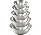 Gronivex Stainless Steel Mixing Bowls Set, 5-Piece (1.5-5.3 Qt) | Food-Grade Metal, Dishwasher safe，Stackable Nesting...