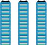 36 Count Razor Blades for GL-Fusion-5-Style Men Razors, Blue-Green | Great Value Pack of 36 Razor Blades, 5-Layer Bla...