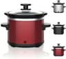 0.65QT Mini Slow Cooker, Dishwasher-Safe Black Ceramic Pot, Indicator Light