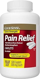 GoodSense Extra Strength Pain Relief, Acetaminophen Caplets, 500 mg, 500 Count