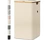 BALEINE Laundry Hamper with Lid, Tall Laundry Baskets with Bamboo Pull Handles, Large Laundry Bin with Internal Suppo...