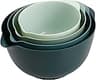 BoxedHome Green Ombre Nesting Plastic Mixing Bowl Set With Pour Spout, Microwave and Dishwasher Safe, BPA free Non-Sl...