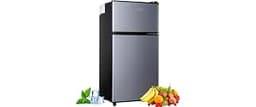 Cucina Magica 2.9 Cu.Ft Compact Double Door Mini Fridge - Top Freezer & Bottom Refrigerator | Energy Save,7-Level Pre...