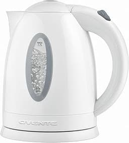 OVENTE 1.7L Electric Tea Kettle, 1100W BPA-Free Water Boiler, White KP72W | Fast Boiling, Auto Shut-Off, Boil-Dry Pro...
