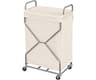StorageWorks Laundry Basket, Rolling Hamper with Removable Bag, Beige, 120L | Beige Rolling Hamper, Laundry Cart for ...