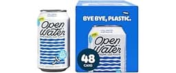 Open Water Still 12oz Cans (4 Cases, 48 Cans) - Sustainable Aluminum Canned Still Water With Electrolytes - 7.0 pH Ba...