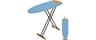 RAINHOL Compact Ironing Board Full Size 43x13 with Extra Thick Padded Cover, Height Adjustable Iron Board with Hanger...