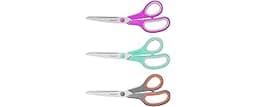Scissors, iBayam 8" All Purpose Scissors Bulk 3-Pack, Ultra Sharp 2.5mm Thick Blade Shears Comfort-Grip for Office De...