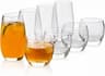 Drinking Glasses Set of 8, 16oz Highball Glasses & 11oz Rocks Glasses