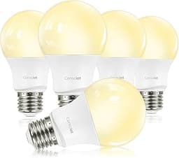 Consciot A19 LED Light Bulbs Dimmable,60W Equivalent,3000K Warm White,9W 800 Lumens,E26 Standard Base,UL Listed,Light...