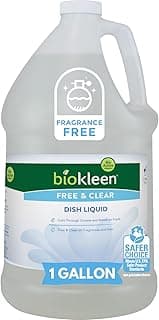 Biokleen Free & Clear Dish Soap - Dish Liquid, Dishwashing Cleaner, Eco-Friendly, Non-Toxic, Plant-Based, No Artifici...