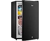 Midea MRU03M2ABB Upright Freezer, 3.0 Cubic Feet Mini Freezer, For Kitchen Apartment Office Basement or Dormitory, Black