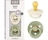 BIBS Pacifiers Colour Collection | Natural Rubber Baby Pacifier | Round Nipple | Set of 2 BPA-Free Soothers | Made in...