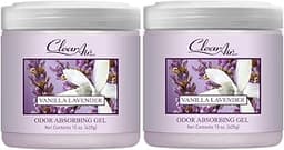 Clear Air 15oz Gel Odor Eliminator - Absorb & Remove Strong Odors from Pets, in Bathrooms, Basements, Garage, Cars, R...