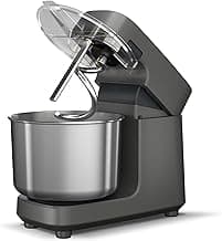 Ooni Halo Pro Spiral Mixer - Dough Stand Mixer with Attachments, 7.3 Quart Capacity and 58 Speed Settings - Charcoal ...