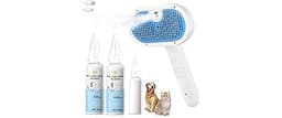 Pet Steam Brush for Dog & Cat - 3-in-1 Steam Grooming Brush for Shedding & Hair Removal - Pet comb leave-in serum wit...