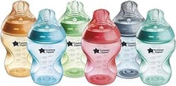 Tommee Tippee Natural Start Anti-Colic 9 oz BPA Free Baby Bottles, 0+ Months, Slow Flow Breast-Like Nipple, Self Ster...