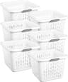 Sterilite 6-Pack 1.5 Bushel Capacity Square Laundry Basket, White – Plastic Clothes Hamper Storage with Ventilated Re...