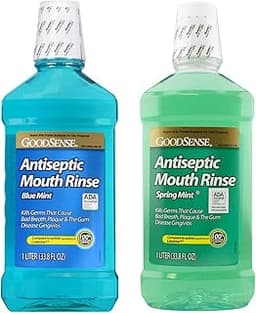 GoodSense Antiseptic Mouth Rinse, Springmint, & Blue Mint (1ea / 1LT) (Variety Pack)