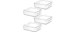 Clear Plastic Storage Bins, Pantry Organizers and Storage, Kitchen Organization and Storage Containers Bins for Organ...