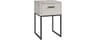 Signature Design by Ashley 1-Drawer Modern Nightstand, Light Natural | Textured light oak finish on modern metal sled...