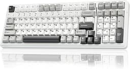 AULA F99 Wireless Mechanical Keyboard,Tri-Mode BT5.0/2.4GHz/USB-C Hot Swappable Custom Keyboard,Pre-lubed Linear Swit...