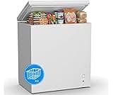 5.1 Cu.Ft Chest Freezer, Small Compact Deep Freezer with Adjustable 7 Thermostat,2 Removable Baskets, Energy Saving, ...