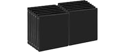 SUQJOY 0.5 Inch Black 3 Ring Binders 12 Pack, Slim Clear View Binder with 2 Interior Pockets, 1/2 Inch Round Ring Hol...
