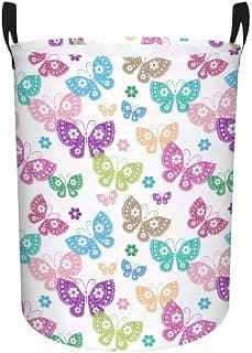Butterfly Laundry Basket, Baby Hamper Girls Room Decor | Adorable, Large Capacity, Portable & Durable, For Bedroom, N...