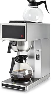 VONCI 12-Cup Commercial Drip Coffee Maker, 2 Carafes, 2 Warmers, Stainless | Americano, 7 Min Fast Brewing, ETL Certi...