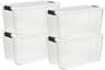 Sterilite 4 Pack Ultra Latching Box, Storage Bins with Lids, Clear Plastic, 70 Quart - Heavy-Duty Organizing Containe...
