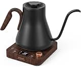 Epeios Gooseneck Electric Kettle ±1°F Temp Control,1200W,0.9L,Black Walnut | Rapid Heating, Precision Pour-Over for C...