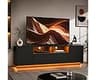 WLIVE LED TV Stand for 55/60/65 Inch TVs, Modern Entertainment Center with Storage Cabinets and Drawer, Gaming Media ...
