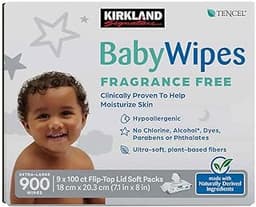 2 X Kirkland Baby Wipes - Unscented - 900 ct