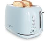 Retro 2 Slice Stainless Steel Toaster with 6 Bread Shade Settings, Bagel, Cancel, Defrost Function, Extra Wide Slot, ...