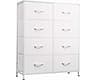 WLIVE Fabric Dresser for Bedroom, Tall Dresser with 8 Drawers, Storage Tower with Fabric Bins, Double Dressers, Chest...